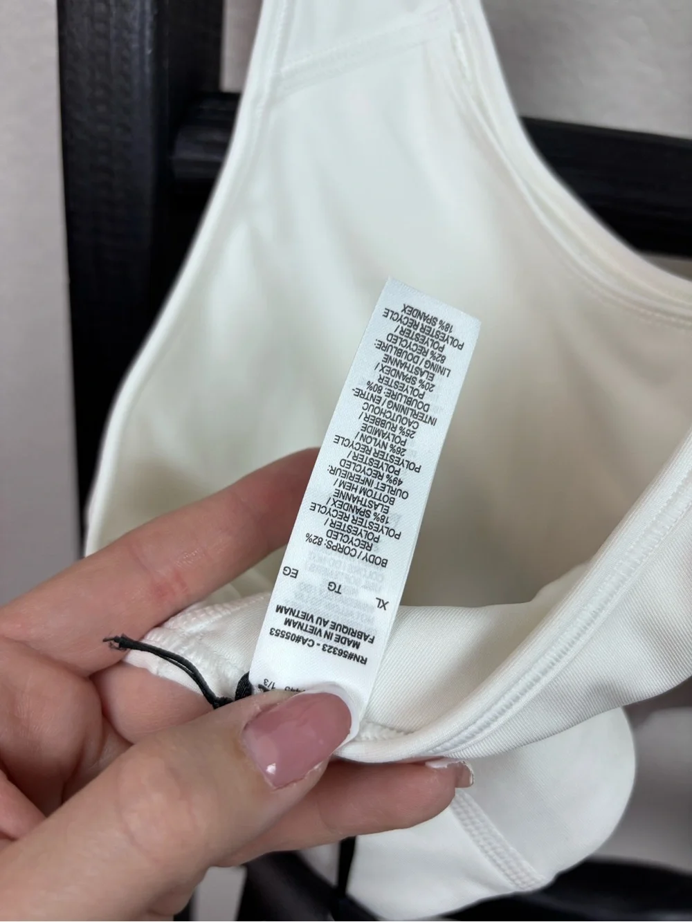 Nike Swoosh Bra Sports Bra White XL new with tags